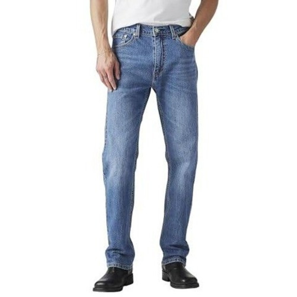 Levi's 505 Regular 32x30 Men's Stretch Straight Leg Jeans Fremont Drop Shot Blue